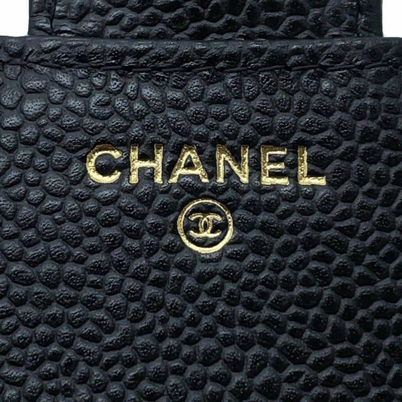 シャネル 三つ折り財布 クラシック スモール フラップ ウォレット キャビアスキン AP0231 CHANEL 黒