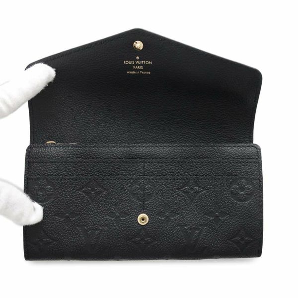 ルイヴィトン 長財布 モノグラム・アンプラント ポルトフォイユ・サラ M61182 LOUIS VUITTON ブラック 黒