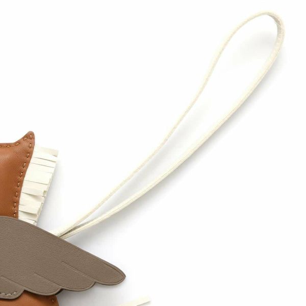 エルメス バッグチャーム ロデオ ペガサスMM ゴールド/クレ/エトゥープ ラムスキン B刻印