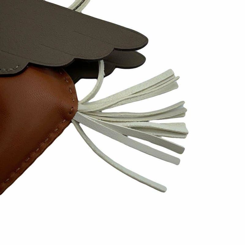 エルメス バッグチャーム ロデオ ペガサスMM ゴールド/クレ/エトゥープ ラムスキン B刻印