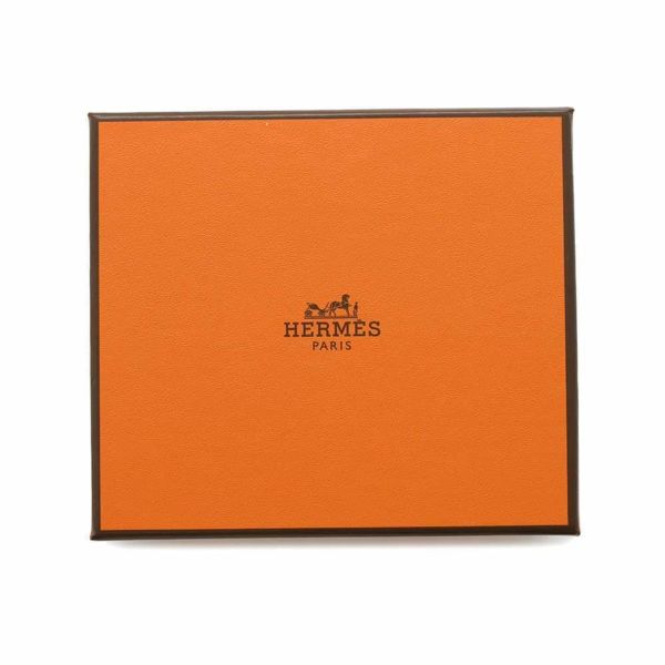 エルメス カードケース ベアン ミニ 小銭入れ付き エトゥープ/シルバー金具 エプソン W刻印 HERMES 名刺入れ コインケース