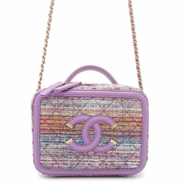 シャネル チェーンショルダーバッグ CCフィリグリー バニティバッグ キャビアスキン A93342 CHANEL バッグ