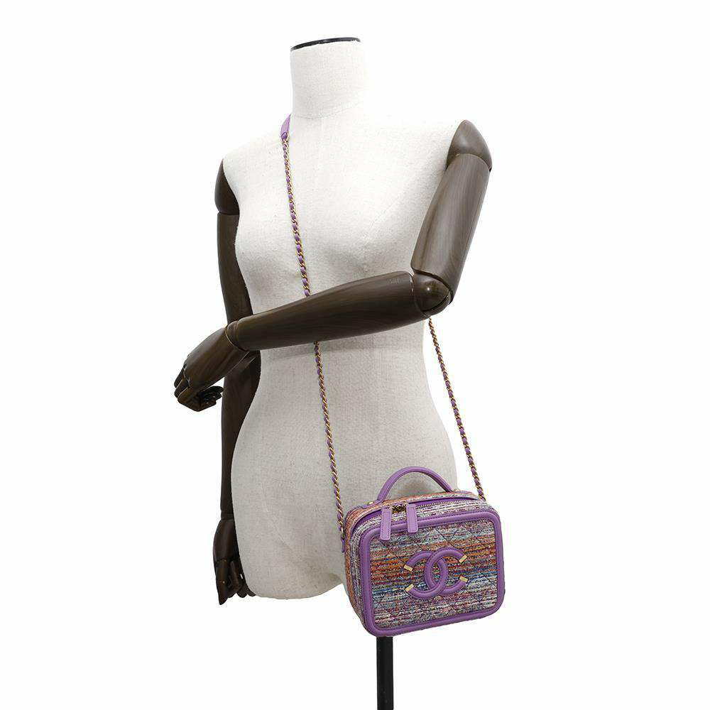 シャネル チェーンショルダーバッグ CCフィリグリー バニティバッグ キャビアスキン A93342 CHANEL バッグ