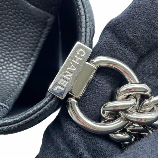 シャネル チェーンショルダーバッグ ボーイシャネル ソフトキャビアスキン A67086 CHANEL バッグ 斜めがけ BOY CHANEL 黒