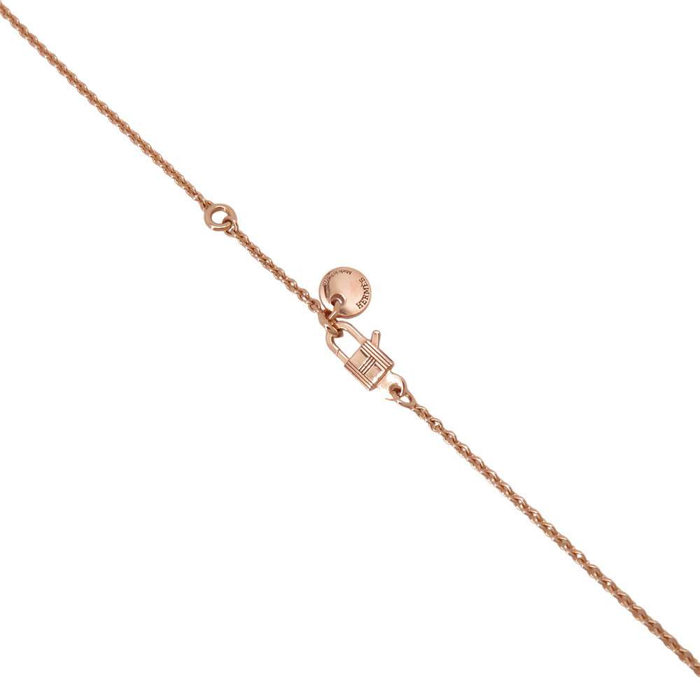 エルメス ネックレス コンスタンス アミュレット ペンダント K18PG ブラックジェイド 6.5ct HERMES ジュエリー