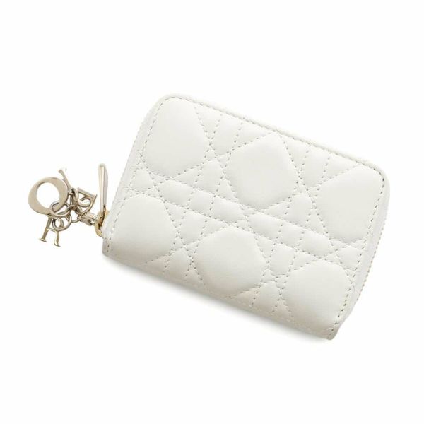 クリスチャン・ディオール コインケース レディディオール ヴォヤージュ スモール ラムスキン S0985ONMJ_M030 財布 白