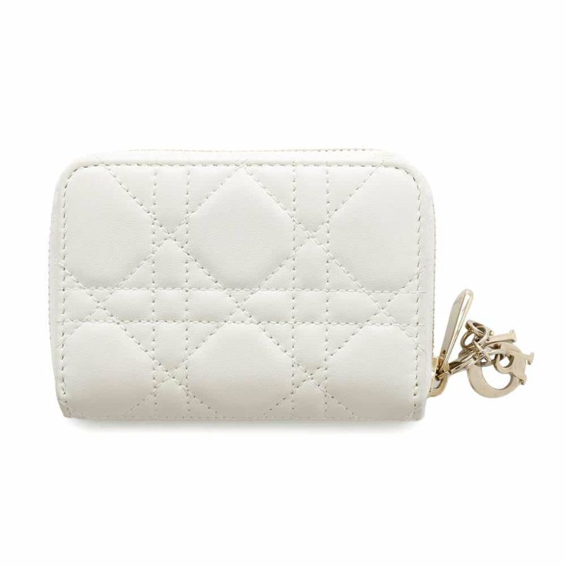 クリスチャン・ディオール コインケース レディディオール ヴォヤージュ スモール ラムスキン S0985ONMJ_M030 財布 白