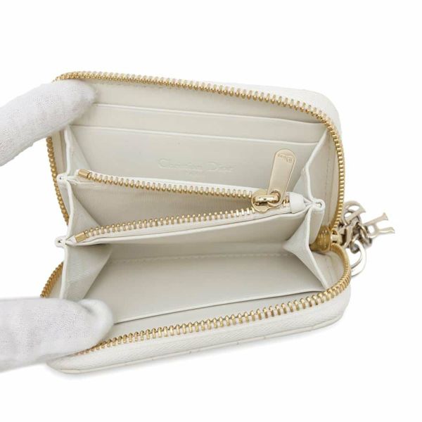 クリスチャン・ディオール コインケース レディディオール ヴォヤージュ スモール ラムスキン S0985ONMJ_M030 財布 白