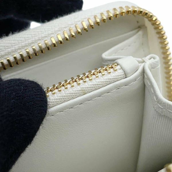 クリスチャン・ディオール コインケース レディディオール ヴォヤージュ スモール ラムスキン S0985ONMJ_M030 財布 白