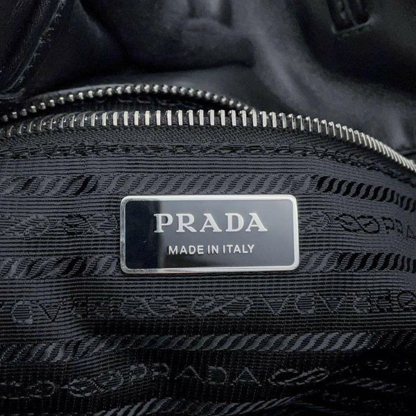 プラダ トートバッグ トライアングルロゴ レザー 1BG429 PRADA バッグ 黒