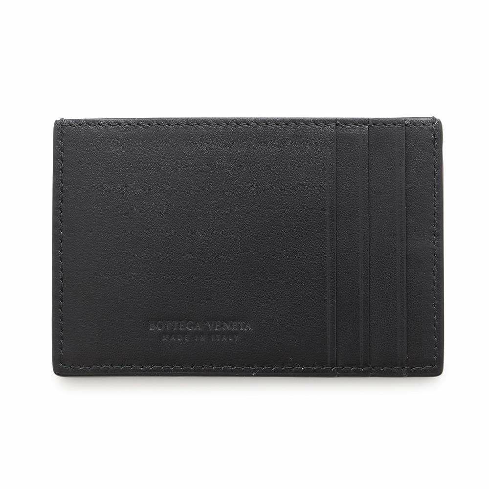 ボッテガヴェネタ カードケース マキシイントレチャート レザー 748052 BOTTEGA VENETA パスケース 黒
