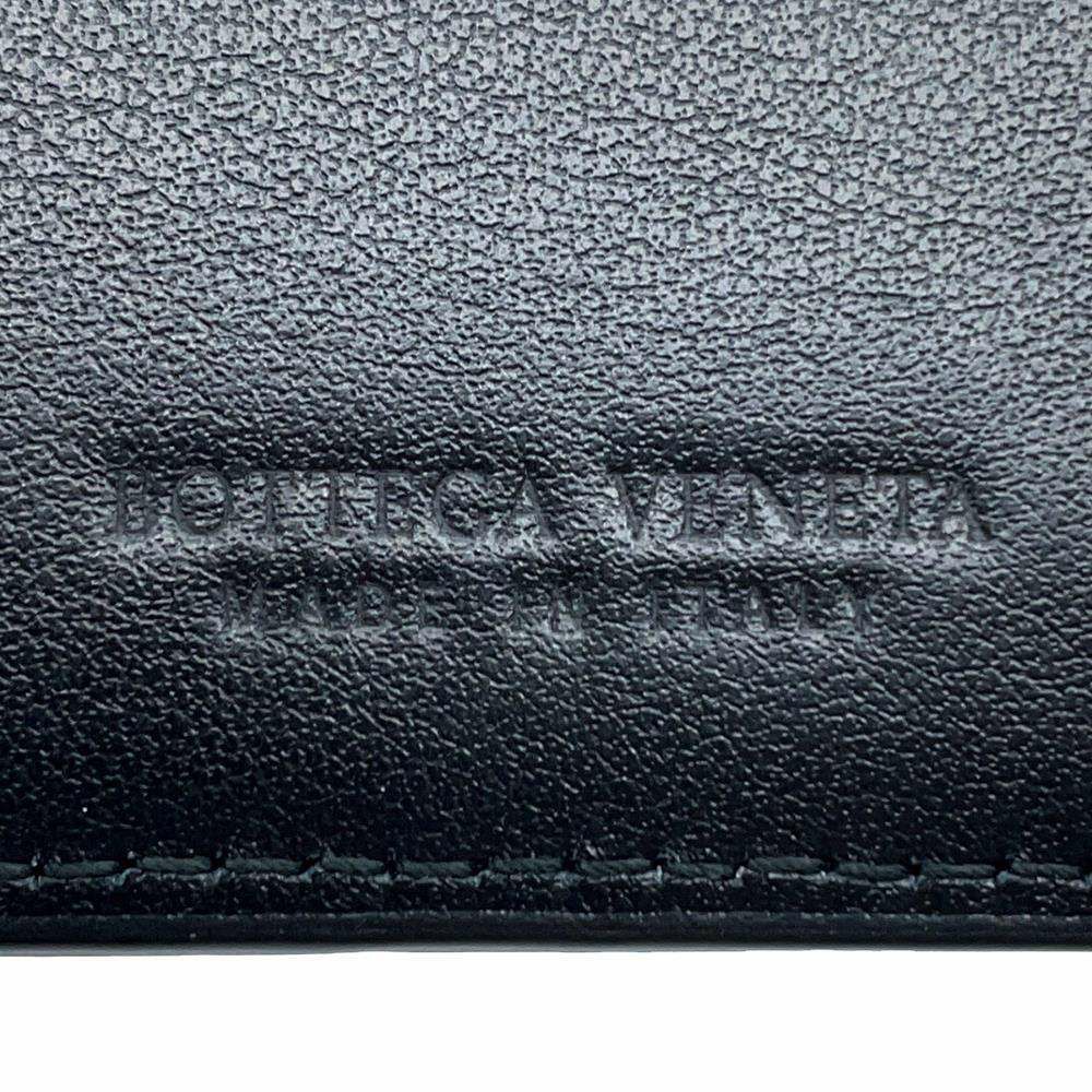 ボッテガヴェネタ カードケース マキシイントレチャート レザー 748052 BOTTEGA VENETA パスケース 黒