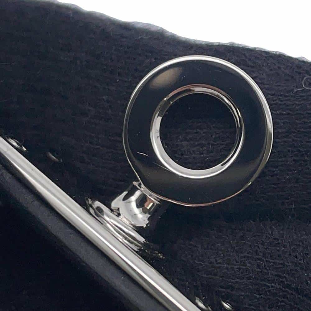 エルメス ネックレス ケリーラリアット ブラック/シルバー金具 スイフト W刻印 HERMES アクセサリー 黒