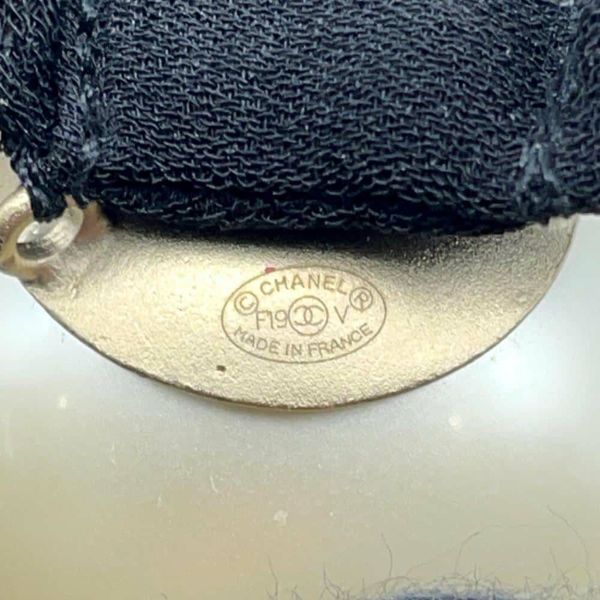 シャネル ヘアゴム ビッグパール ココマーク ヘアゴムバンド グログラン レジン フェイクパール F19V A63896 CHANEL 黒