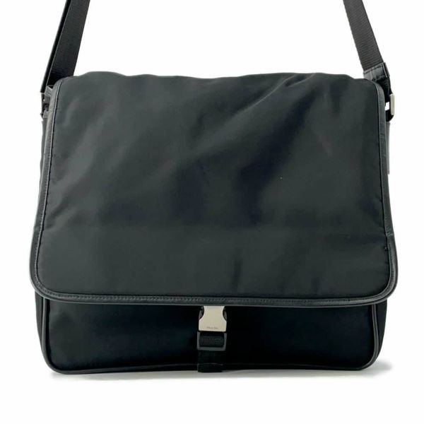 プラダ ショルダーバッグ メッセンジャーバッグ ナイロン V166 PRADA 黒