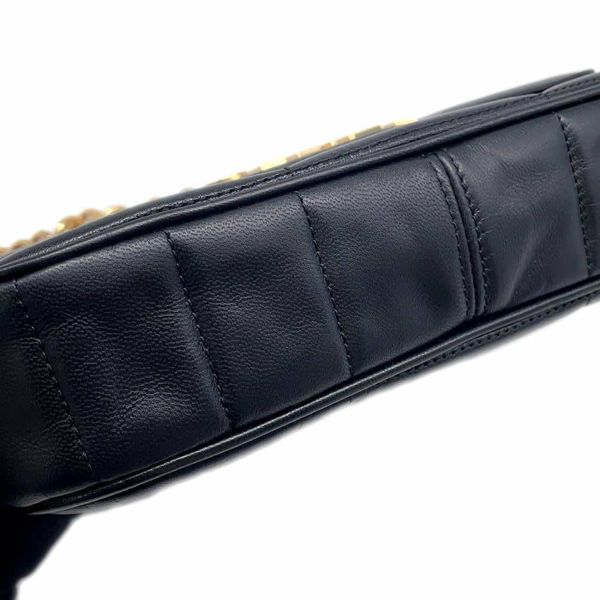 セリーヌ チェーンショルダーバッグ ロゴ レザー 11127 3EYD 38NO CELINE バッグ 黒