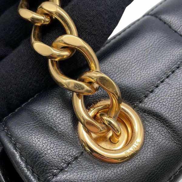 セリーヌ チェーンショルダーバッグ ロゴ レザー 11127 3EYD 38NO CELINE バッグ 黒