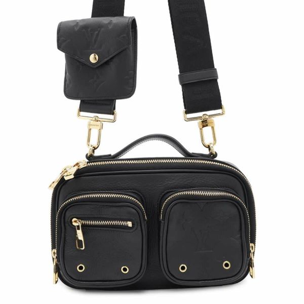 ルイヴィトン ショルダーバッグ カーフレザー ユーティリティ・クロスボディ M80450 LOUIS VUITTON ブラック 黒