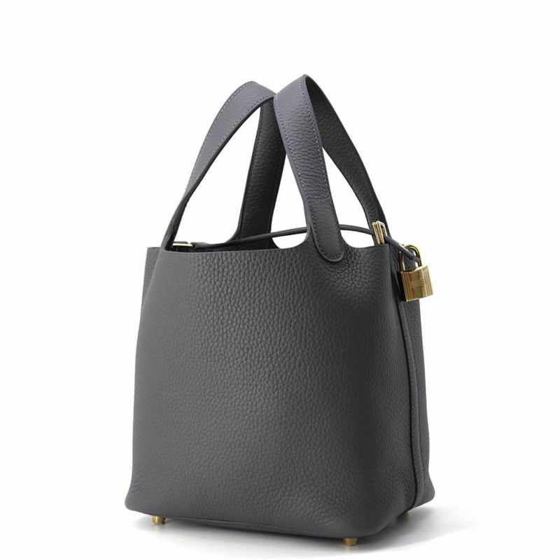 エルメス ハンドバッグ ピコタンロックPM アルドワーズ/シャンパンゴールド金具 トリヨンクレマンス W刻印