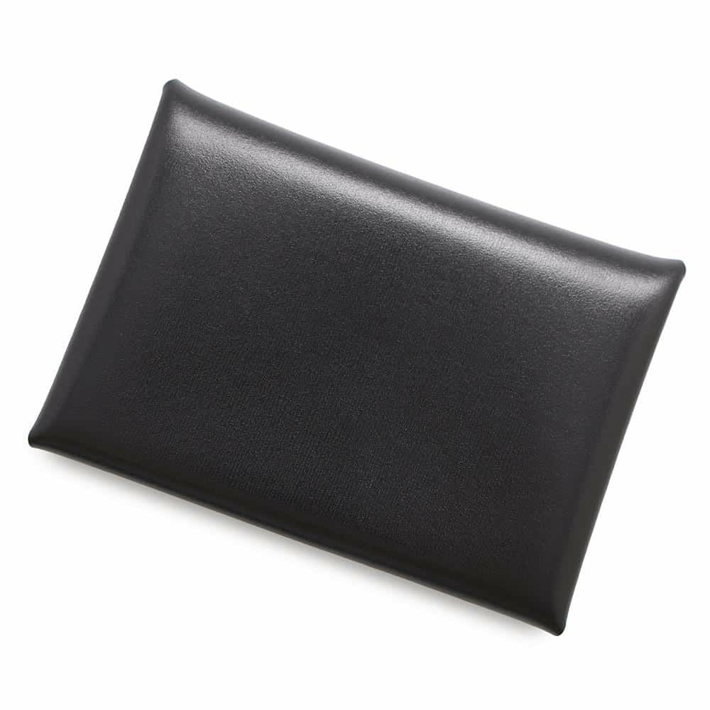 エルメス コインケース カルヴィ デュオ ブラック/シルバー金具  