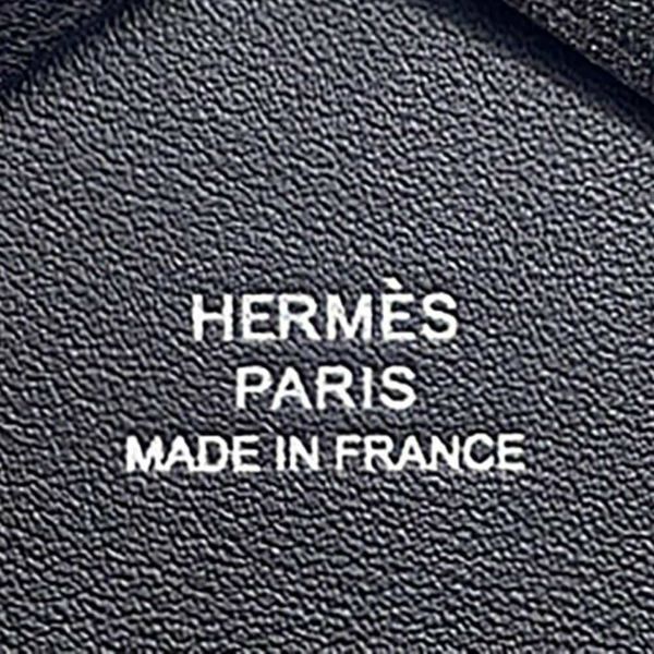 エルメス コインケース カルヴィ デュオ ブラック/シルバー金具 ボックスカーフ B刻印 黒