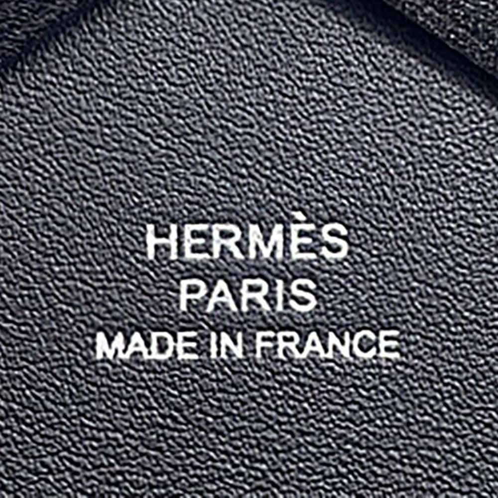 エルメス コインケース カルヴィ デュオ ブラック/シルバー金具 ボックスカーフ B刻印 黒