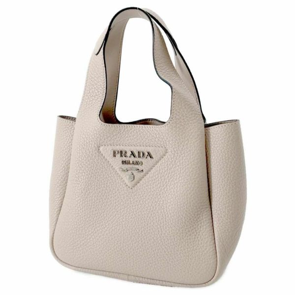 プラダ ハンドバッグ  ロゴ レザー 1BA349 PRADA バッグ ミニバッグ ピンク