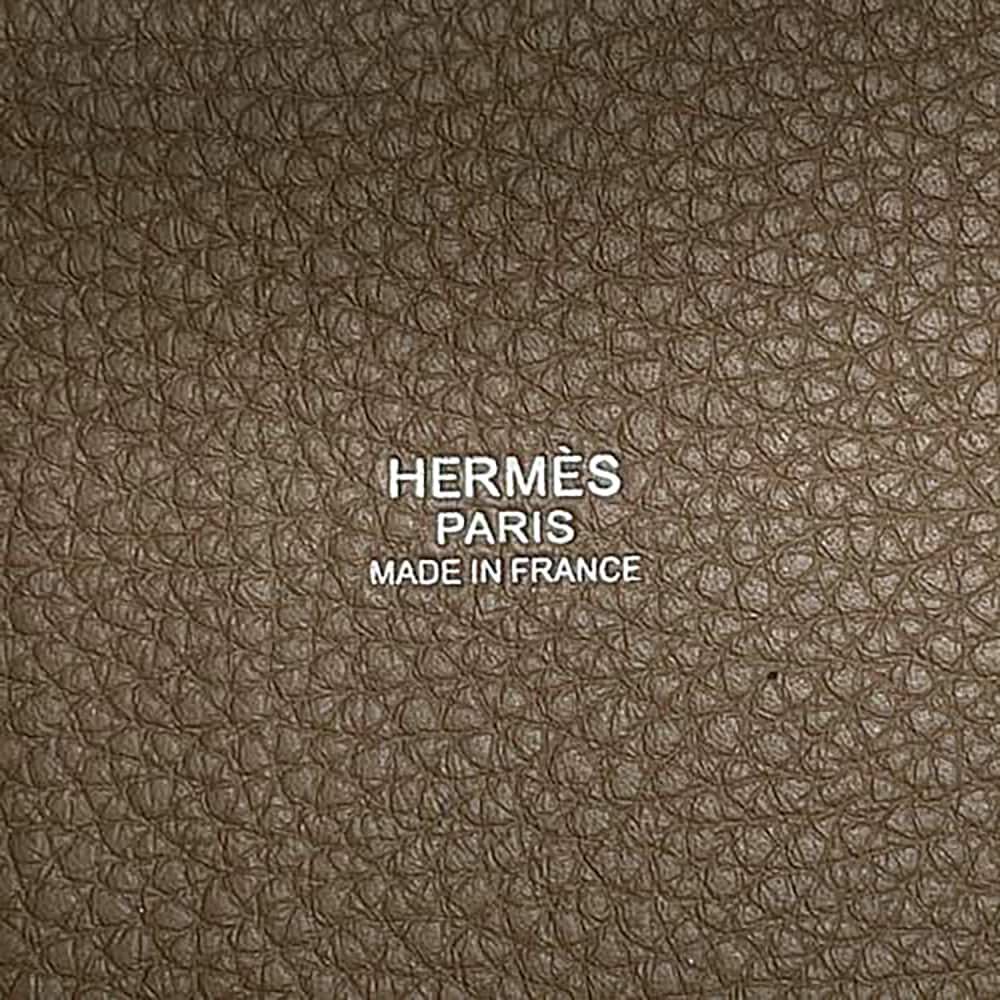 エルメス ハンドバッグ ピコタンロックPM エトゥープ/シルバー金具 トリヨンクレマンス K刻印
