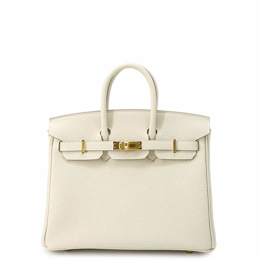 エルメス バーキン25 クレ/ゴールド金具 トゴ K刻印 HERMES Birkin ハンドバッグ