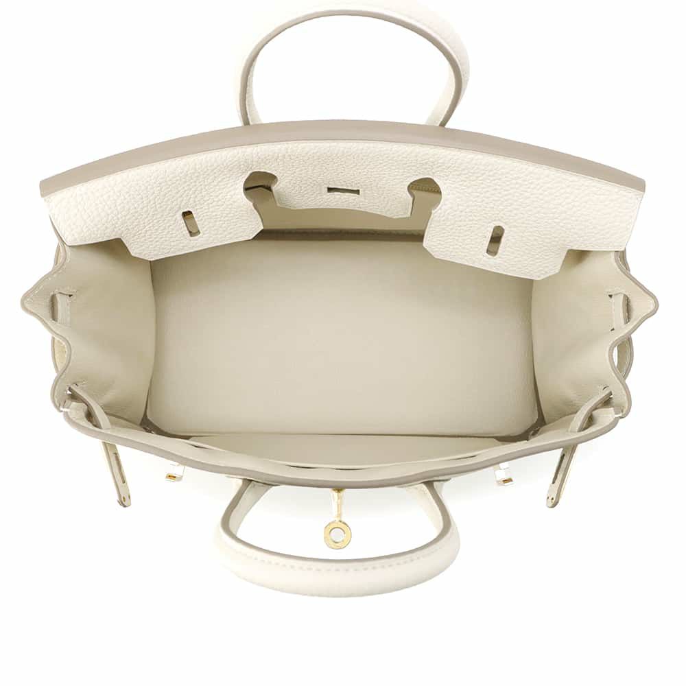 エルメス バーキン25 クレ/ゴールド金具 トゴ K刻印 HERMES Birkin ハンドバッグ