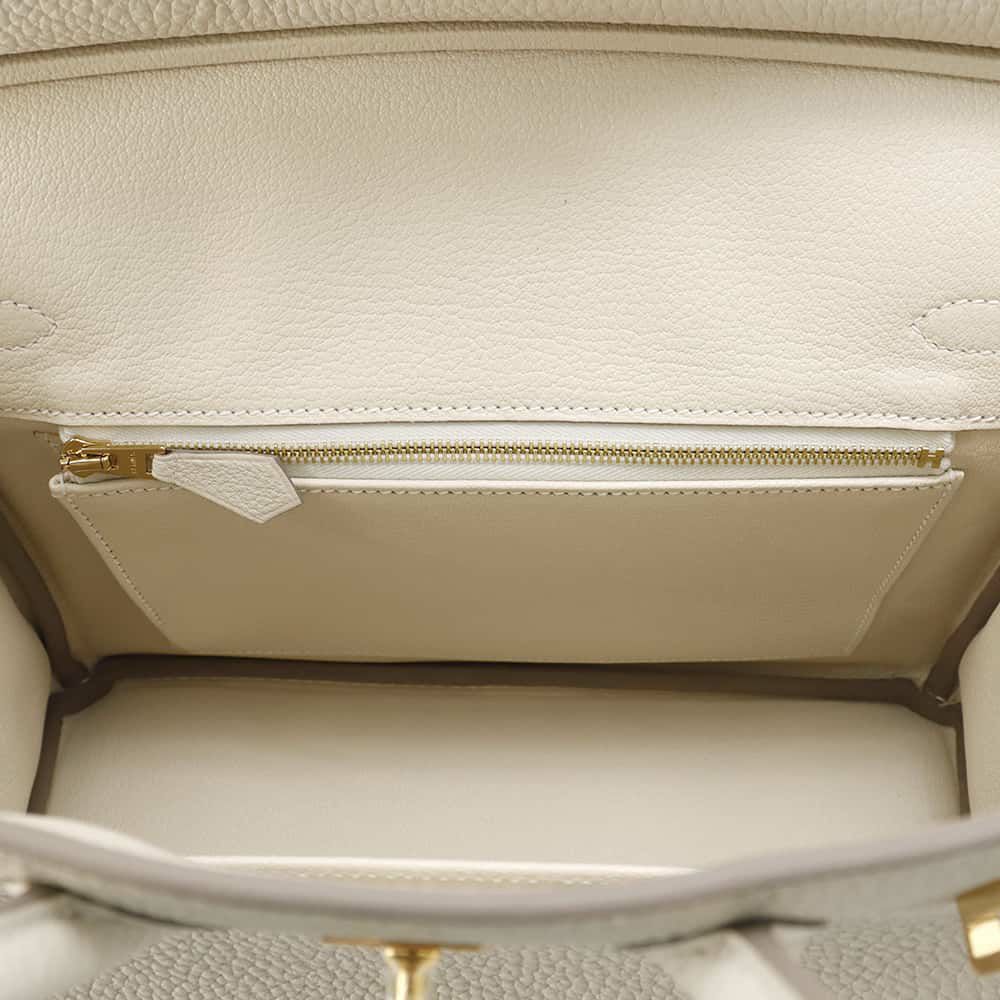 エルメス バーキン25 クレ/ゴールド金具 トゴ K刻印 HERMES Birkin ハンドバッグ