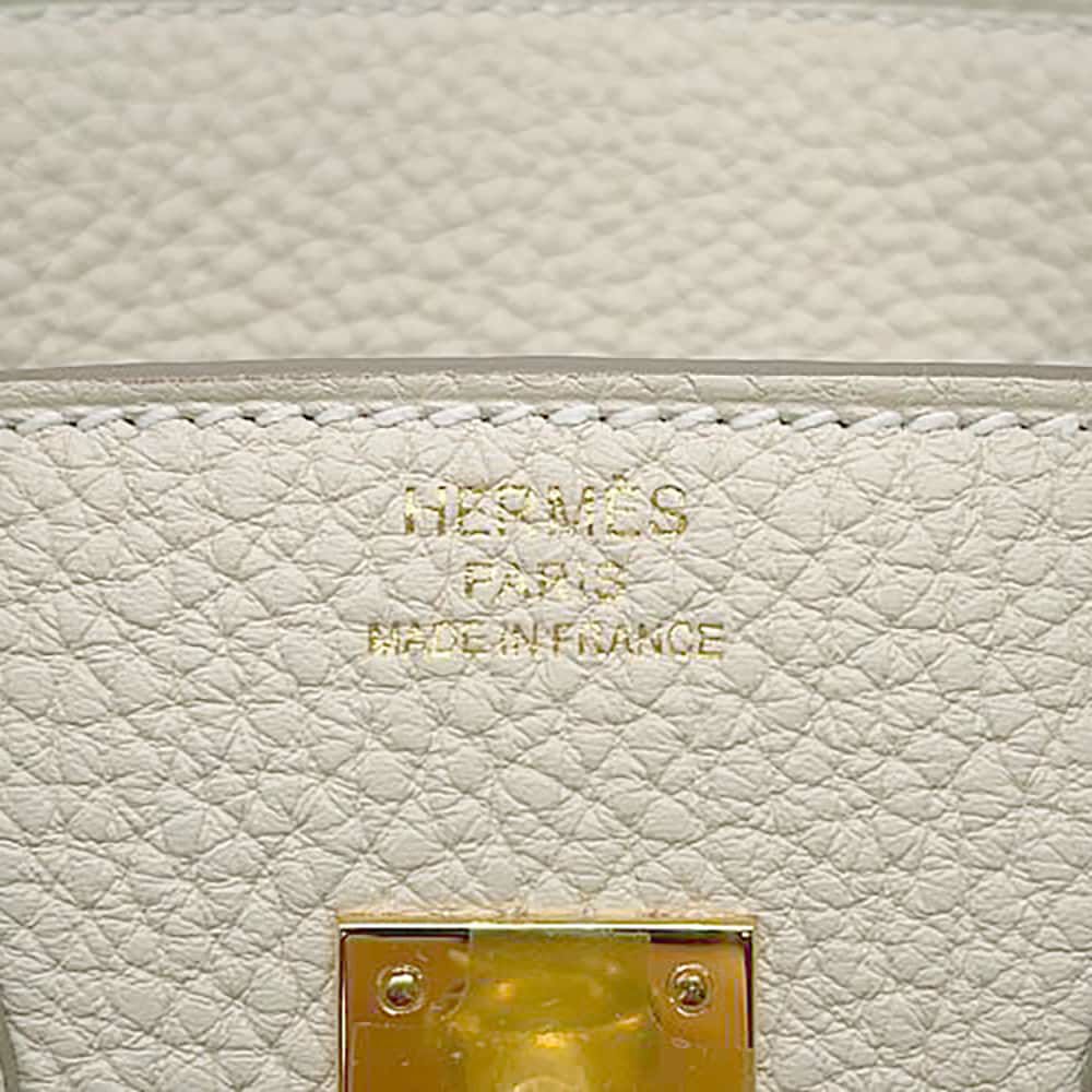 エルメス バーキン25 クレ/ゴールド金具 トゴ K刻印 HERMES Birkin ハンドバッグ