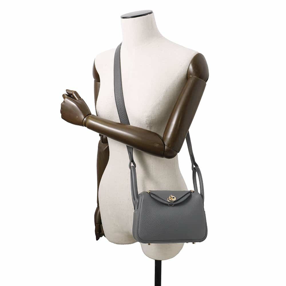 エルメス リンディ2 ミニ アルドワーズ/シャンパンゴールド金具 トリヨンクレマンス W刻印 2wayショルダー