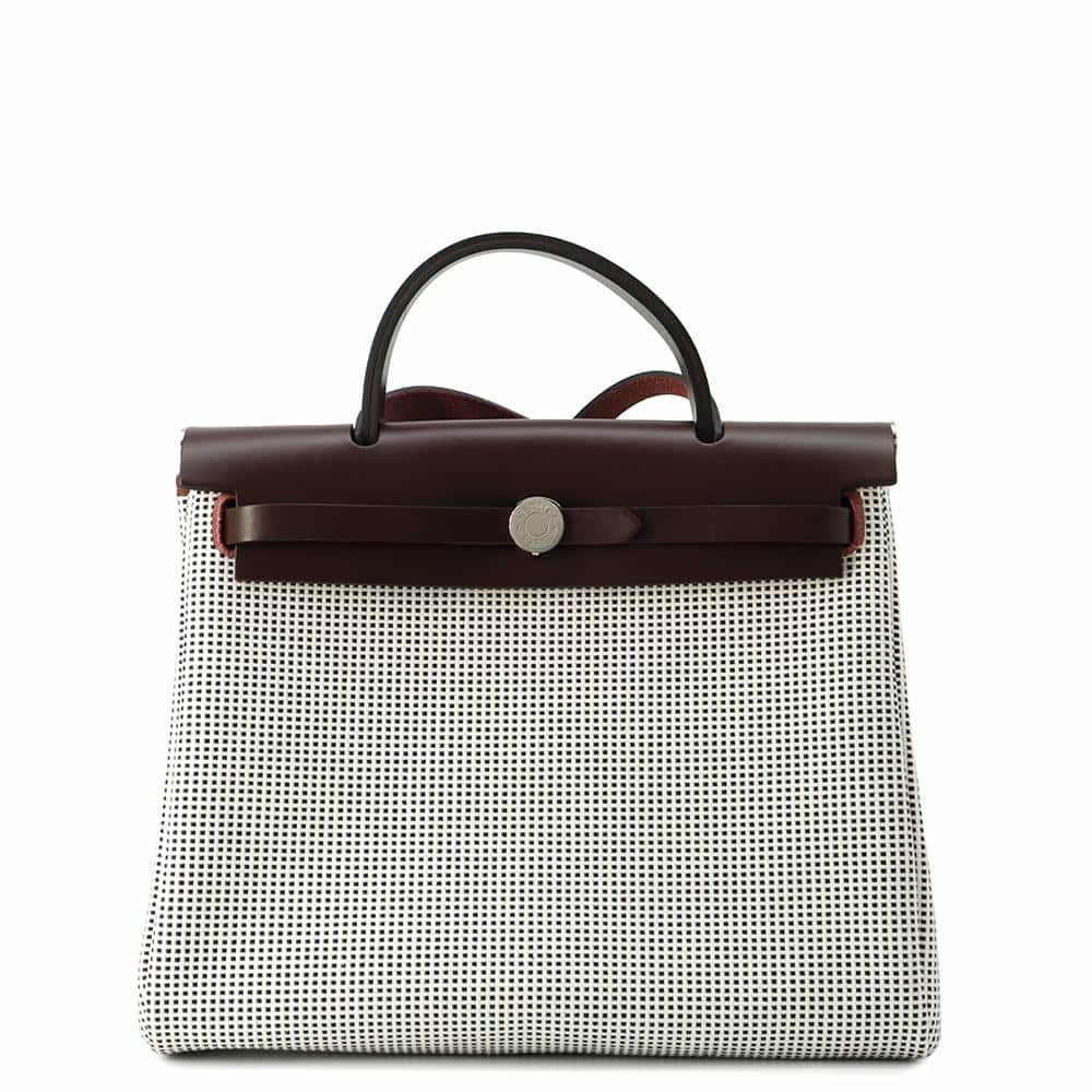 エルメス エールバッグジップPM ルトゥルネ ルージュセリエ/ブラック/シルバー金具 トワルキャドリーユ/ヴァッシュハンター W刻印