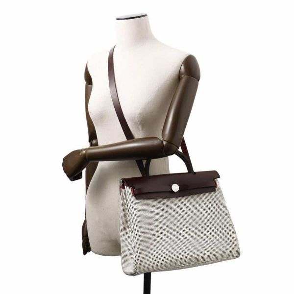 エルメス エールバッグジップPM ルトゥルネ ルージュセリエ/ブラック/シルバー金具 トワルキャドリーユ/ヴァッシュハンター W刻印