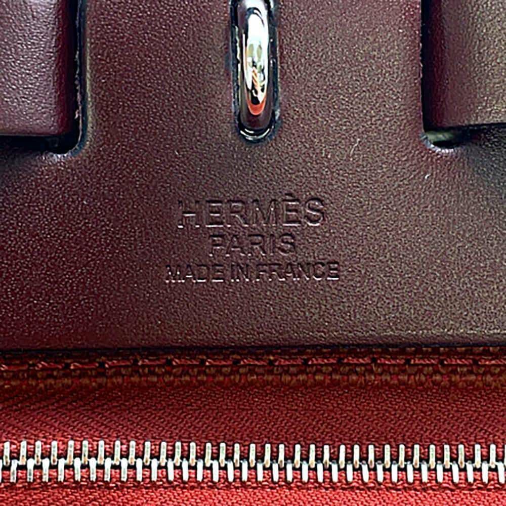 エルメス エールバッグジップPM ルトゥルネ ルージュセリエ/ブラック/シルバー金具 トワルキャドリーユ/ヴァッシュハンター W刻印