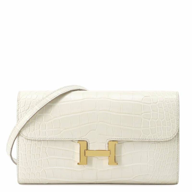 エルメス 長財布 コンスタンス トゥーゴー ロング ベトン/ゴールド金具 アリゲーターマット U刻印