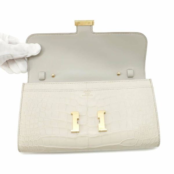 エルメス 長財布 コンスタンス トゥーゴー ロング ベトン/ゴールド金具 アリゲーターマット U刻印