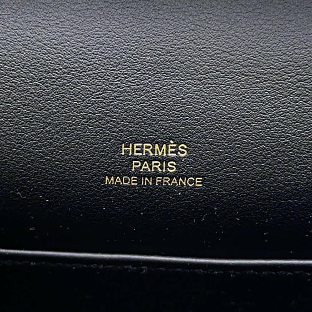 エルメス ハンドバッグ ポシェットケリー ブラック/ゴールド金具 スイフト HERMES W刻印 黒