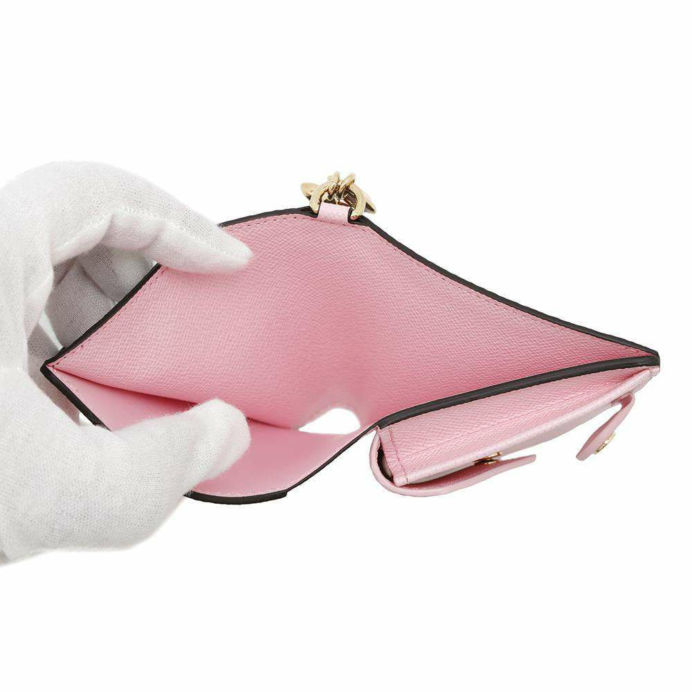 ルイヴィトン 二つ折り財布 モノグラム ポケットウォレット・LV チャーム M14718 コットンキャンディピンク