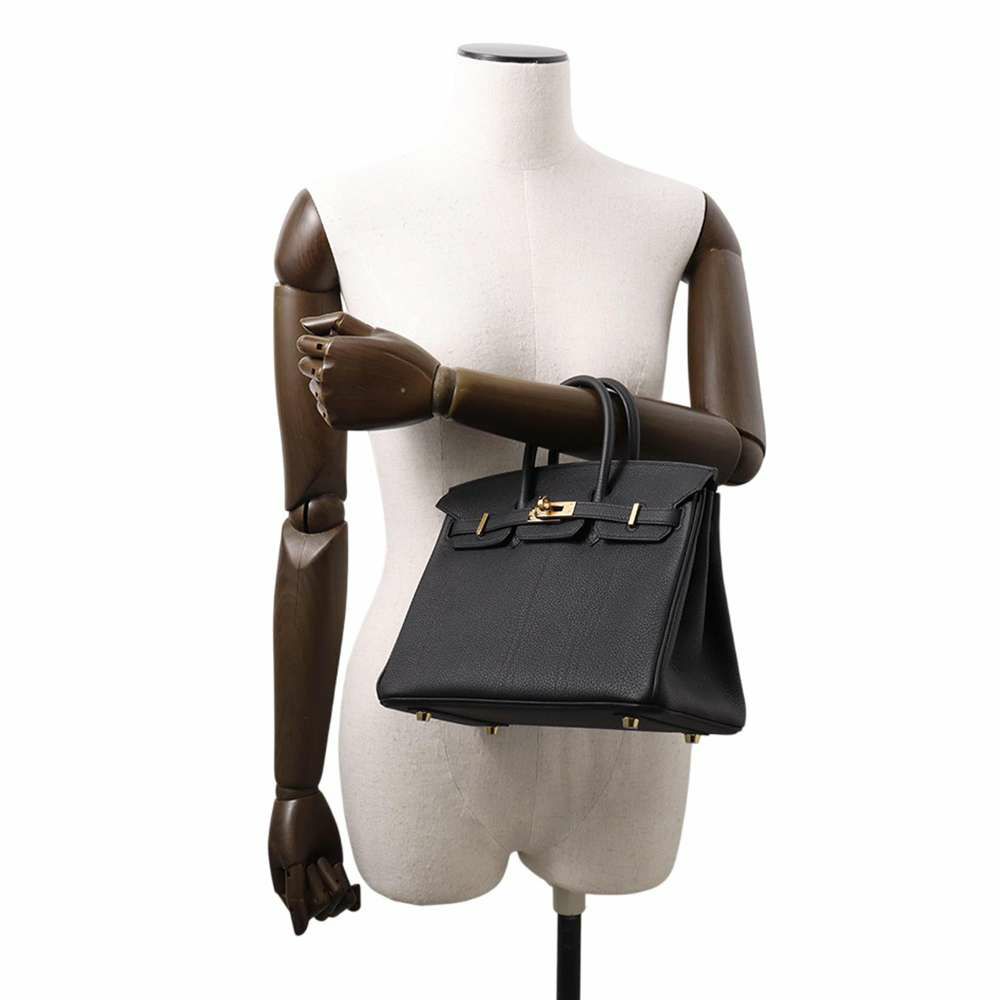 エルメス バーキン25 ヴェルソ ブラック/ツンドラ/ゴールド金具 トゴ W刻印 HERMES Birkin ハンドバッグ 黒