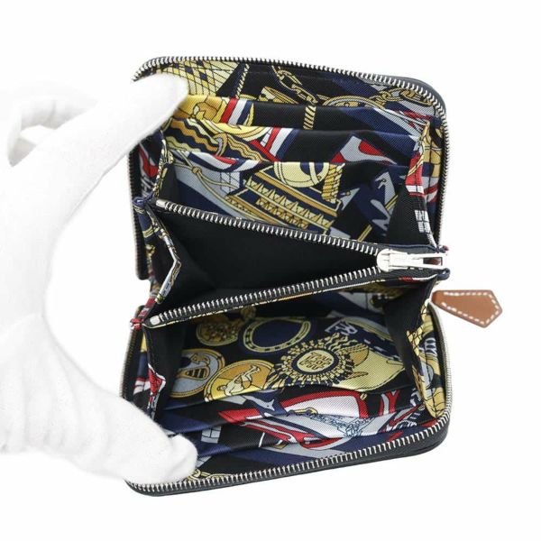 エルメス コインケース アザップコンパクト シルクイン キャバン/シルバー金具 エバーカラー W刻印