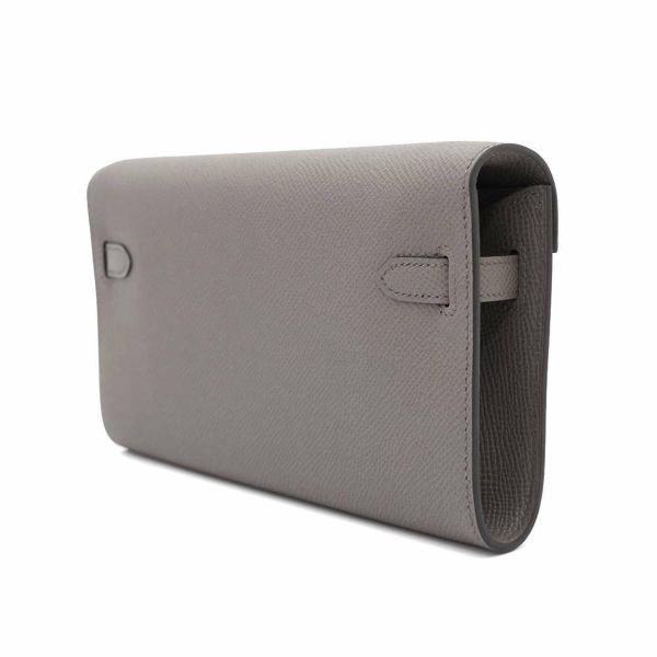 エルメス ケリーウォレット ロング トゥーゴー エタン/ゴールド金具 エプソン K刻印 HERMES