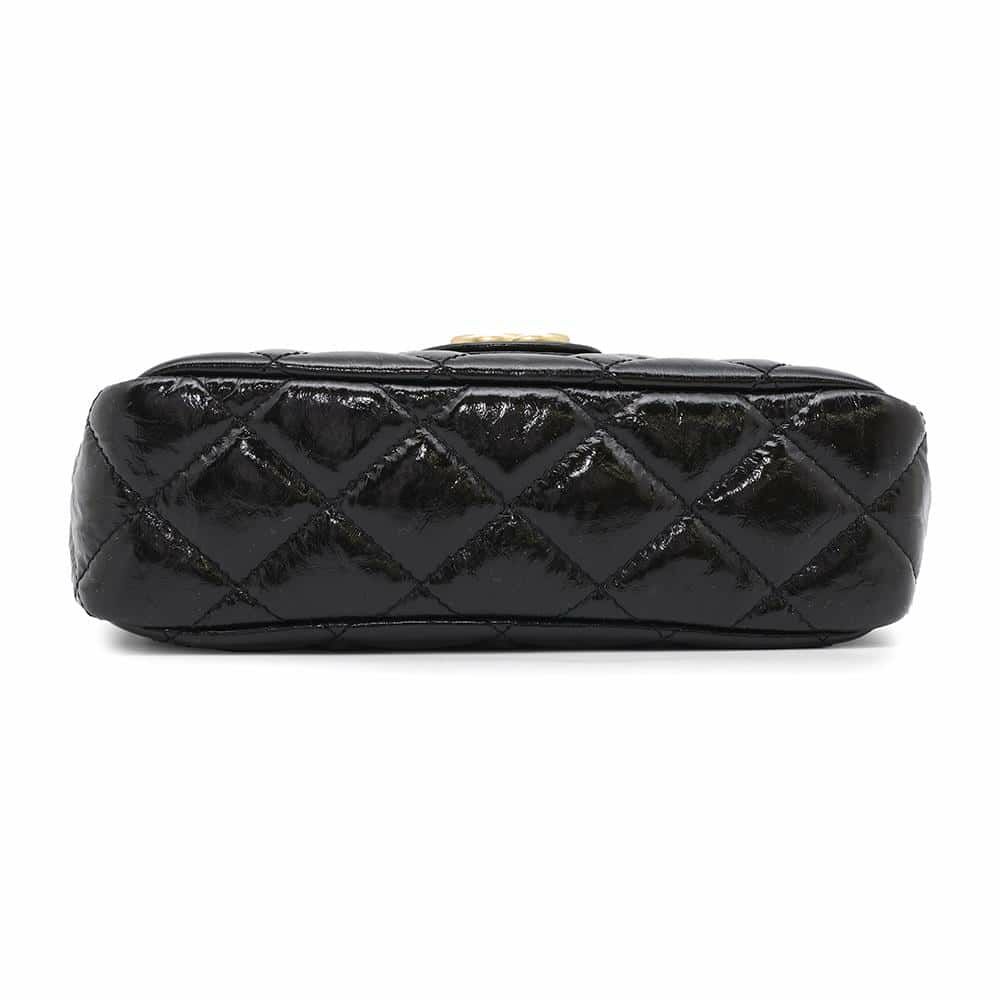 シャネル チェーンショルダーバッグ マトラッセ ココマーク ホーボー カーフスキン AS4323 CHANEL バッグ 黒