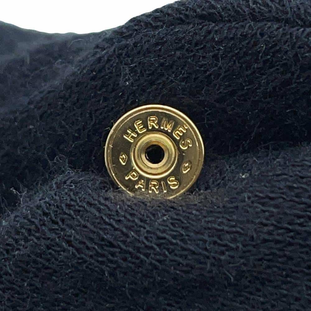 エルメス ピアス ミニ・ポップアッシュ ブラック/ゴールド金具 Hモチーフ HERMES Pop H ポップH 黒