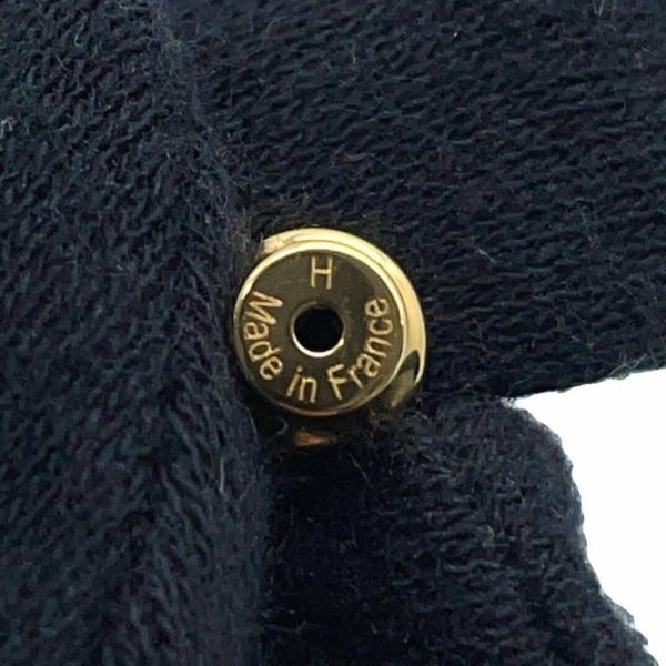 エルメス ピアス ミニ・ポップアッシュ ブラック/ゴールド金具 Hモチーフ HERMES Pop H ポップH 黒