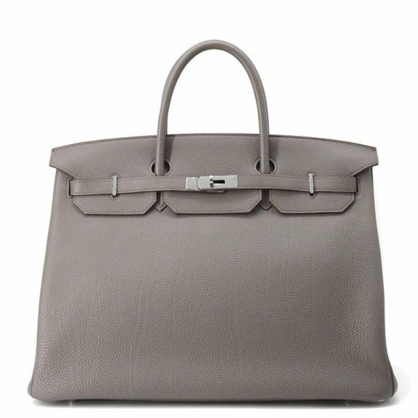 エルメス バーキン40 エタン/シルバー金具 トゴ T刻印 HERMES Birkin ハンドバッグ