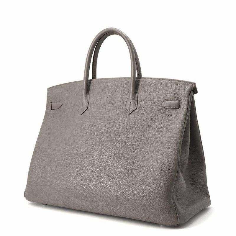 エルメス バーキン40 エタン/シルバー金具 トゴ T刻印 HERMES Birkin ハンドバッグ