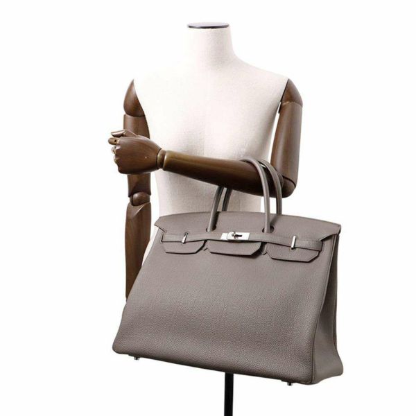 エルメス バーキン40 エタン/シルバー金具 トゴ T刻印 HERMES Birkin ハンドバッグ