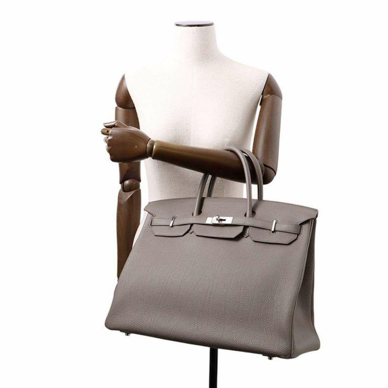 エルメス バーキン40 エタン/シルバー金具 トゴ T刻印 HERMES Birkin ハンドバッグ